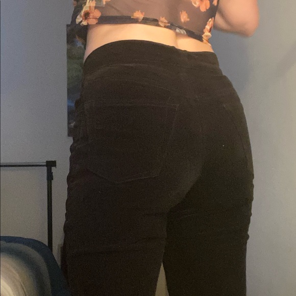Old Navy Black Boot Cut Velvet Pants - Picture 6 of 6